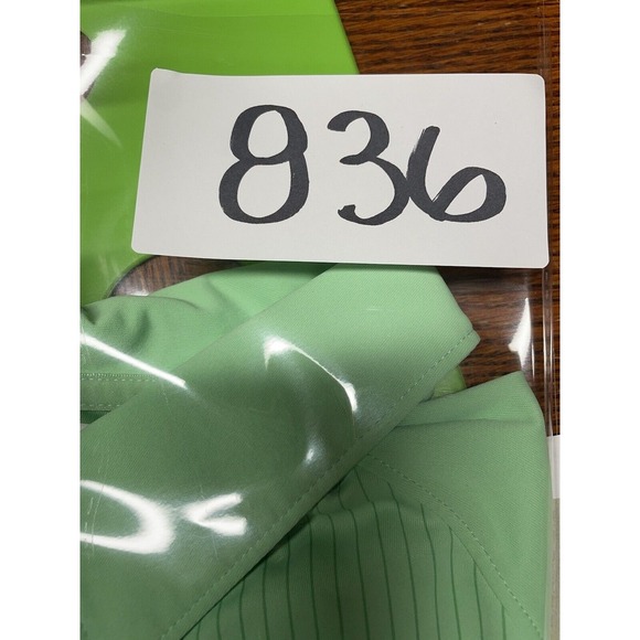 Oakley Golf Polo Shirt Regular Fit Moisture Wicking Striped Green Size M - Picture 8 of 8